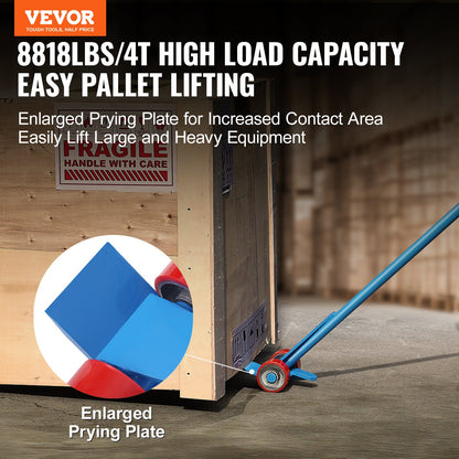 Pallet Buster, 60-Inch Handle, 8818 lbs Weight Capacity, Q235 Carbon Steel, Heavy Duty Deck Wrecker Demolition Wood Pallet Tool Breaker Pry Bar Puller for Efficient and Effortless Board Removal