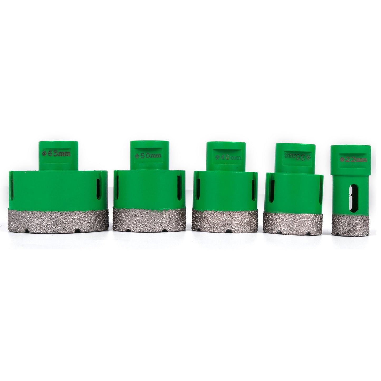 5-teiliges Diamant-Lochsägen-Set mit Diamantbohrkernen, M14 22/35/40/50/65 mm Lochsägen- und Bohreraufsätzen, Schneidwerkzeuge für punktgenaues Bohren in Fliesen, Marmor, Glas und Granit