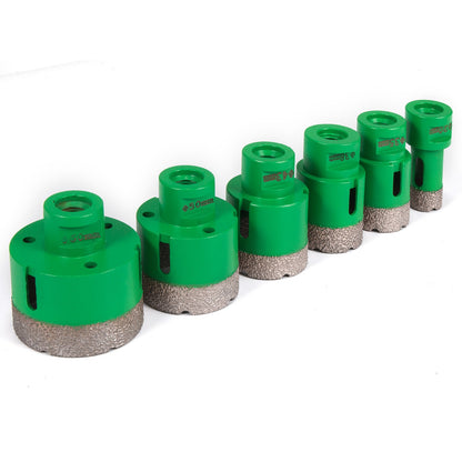 6PCS Diamond Holesaw Set Diamond Drill Core Bits, M14 20/35/38/43/50/60MM Hole Saw Cutter Drill Bits, M14 thread Point-Accurate Drilling for Tiles Ceramic Granite
