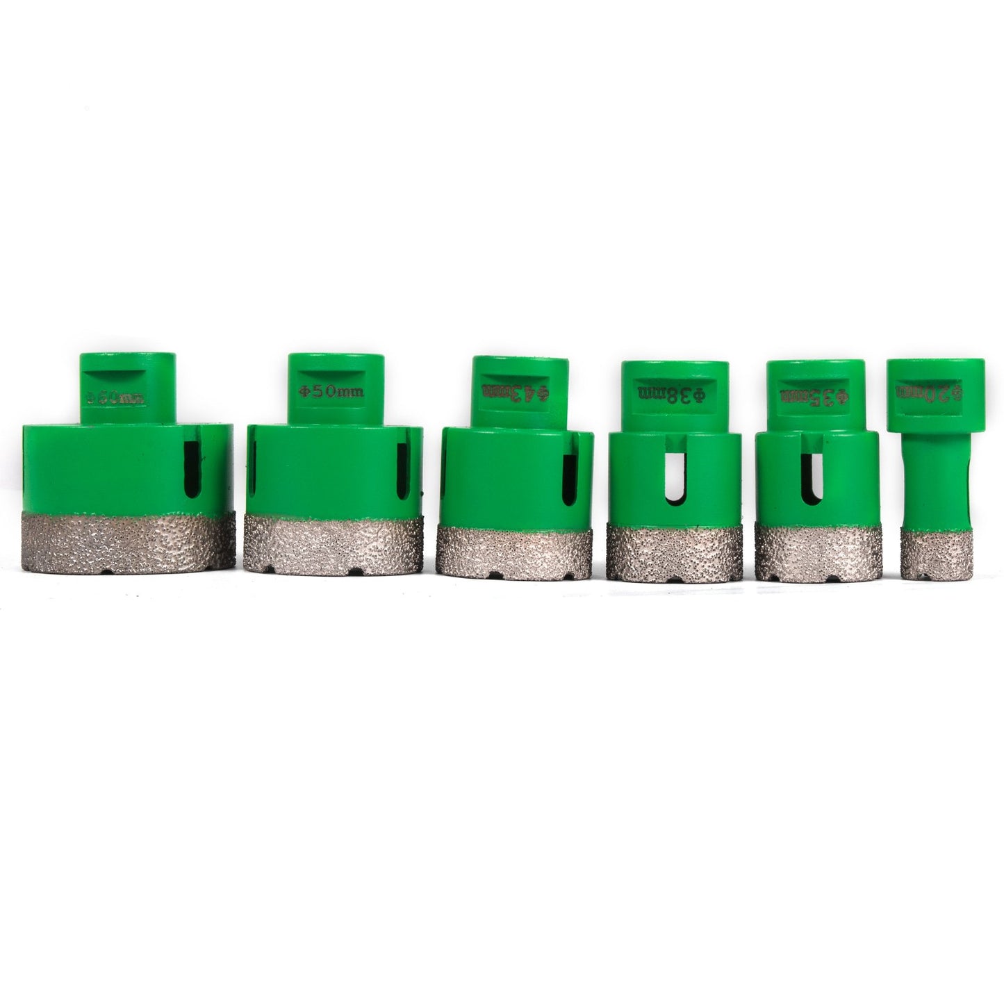 6PCS Diamond Holesaw Set Diamond Drill Core Bits, M14 20/35/38/43/50/60MM Hole Saw Cutter Drill Bits, M14 thread Point-Accurate Drilling for Tiles Ceramic Granite