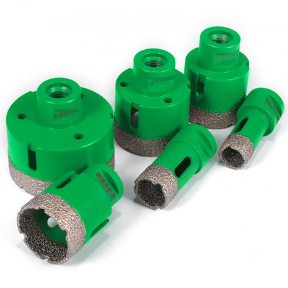 Mophorn 6-teiliges Diamant-Lochsägen-Set (20/25/40/45/50/68 mm), M14-Gewinde, tragbar, punktgenau, für Steinzeug, Keramik, Fliesen und Granit