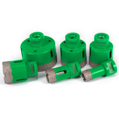6-teiliges Diamant-Lochsägen-Set mit Kernbohrern M14 Gewinde 20/25/40/45/50/68 mm (0,79/1/1,6/1,77/2/2,7 Zoll) inklusive 2 Sägeblättern
