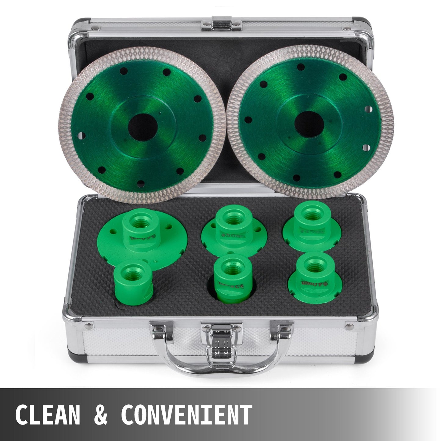 6-teiliges Diamant-Lochsägen-Set mit Kernbohrern M14 Gewinde 20/25/40/45/50/68 mm (0,79/1/1,6/1,77/2/2,7 Zoll) inklusive 2 Sägeblättern