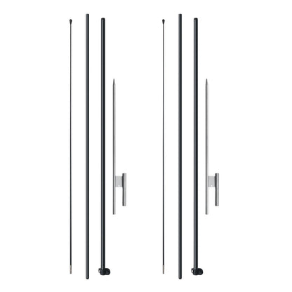 Feather Flag Pole Kit, 2 Packs Swooper Flag Pole 12.7 ft, Sign Flag Poles for Business Advertising Flags Outdoor, with Ground Stakes and A Carrying Bag (Flag Not Included)