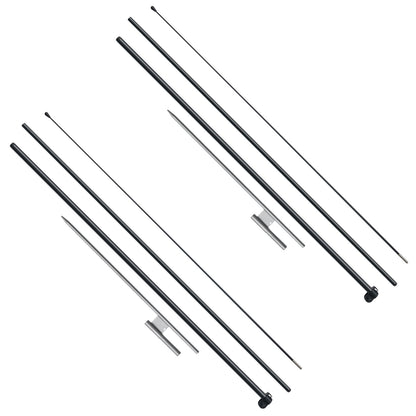 Feather Flag Pole Kit, 2 Packs Swooper Flag Pole 12.7 ft, Sign Flag Poles for Business Advertising Flags Outdoor, with Ground Stakes and A Carrying Bag (Flag Not Included)
