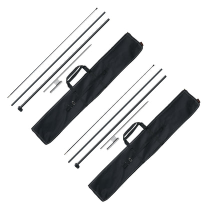 Feather Flag Pole Kit, 2 Packs Swooper Flag Pole 12.7 ft, Sign Flag Poles for Business Advertising Flags Outdoor, with Ground Stakes and A Carrying Bag (Flag Not Included)