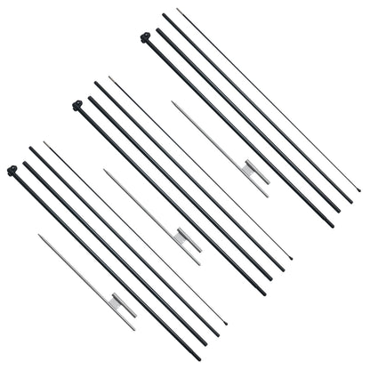 Feather Flag Pole Kit, 3 Packs Swooper Flag Pole 16.3 ft, Sign Flag Poles for Business Advertising Flags Outdoor, with Ground Stakes and A Carrying Bag (Flag Not Included)