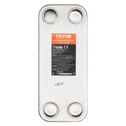 Heat Exchanger, 5"x 12" 30 Plates Brazed Plate Heat Exchanger, Copper/316L Stainless Steel Water To Water Heat Exchanger For Floor Heating, Water Heating, Snow Melting, Beer Cooling