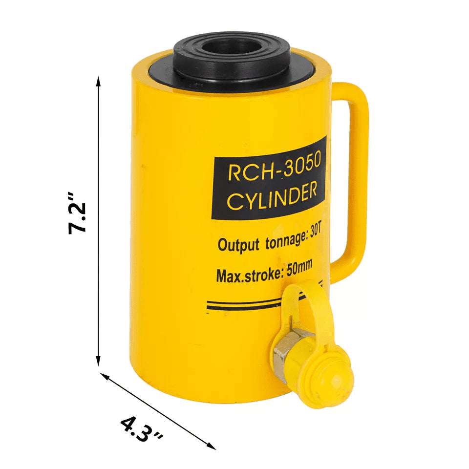 VEV 30T/66000LBS Hohlzylinder-Hydraulikheber mit 50-mm-Kolben, hydraulischer Vollzylinder-Hydraulikheber für Auto/Transporter/Boot/LKW/Wohnwagen