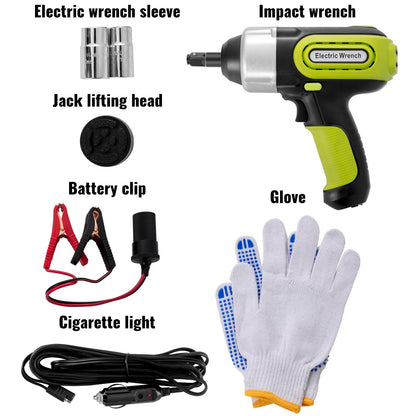 Electric Car Jack 5 Ton Car Jack Hydraulic, Electric Floor Jack with Electric Impact Wrench, LED Light Hydraulic Jack Car Repair Tool, 155-530mm Lifting Range for SUV MPV Sedan Truck Repair