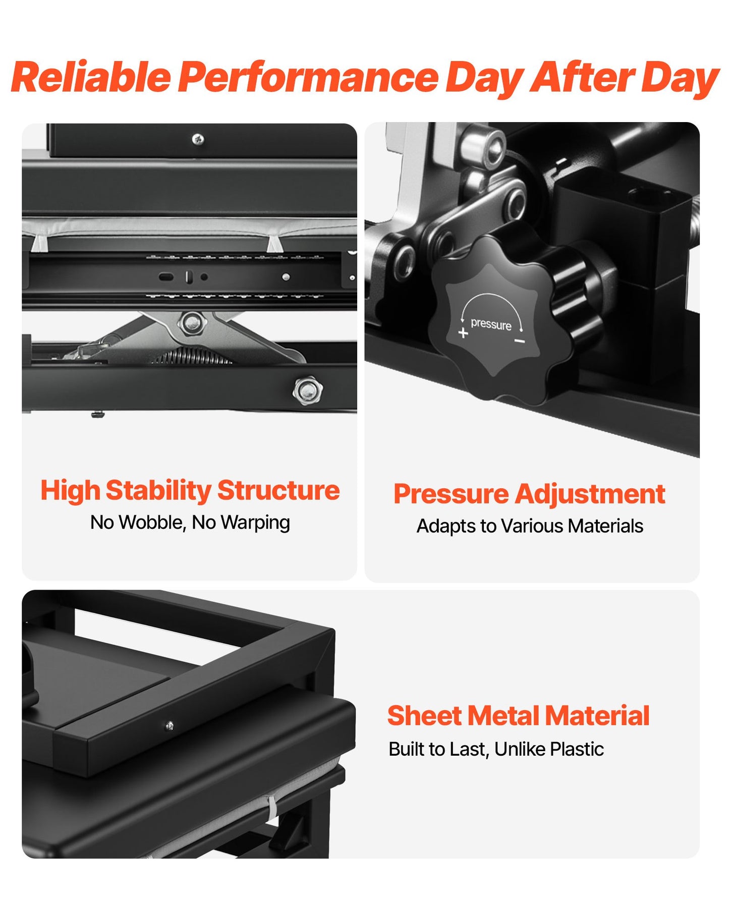 Hybrid-Heißpresse, 380 x 380 mm, 5-in-1-Multifunktion, schnelles und gleichmäßiges Aufheizen, patentiertes Design, einfache Bedienung, Sublimationspresse für T-Shirts, Tassen, Becher, Kappen und Teller, Schwarz