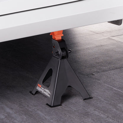 Jack Stands, 3 Ton (6,000 lbs) Capacity Car Jack Stands, 10.8-16.3 inch Adjustable Height, for lifting SUV, Pickup Truck, Car and UTV/ATV, Red, 1 Pair