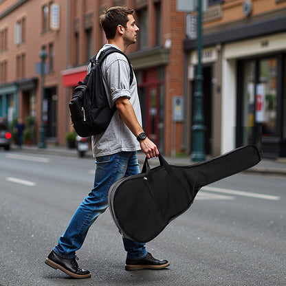 1041 mm (41 Zoll) Cutway Akustikgitarre Anfänger-Set mit Gigbag für Erwachsene, Schwarz