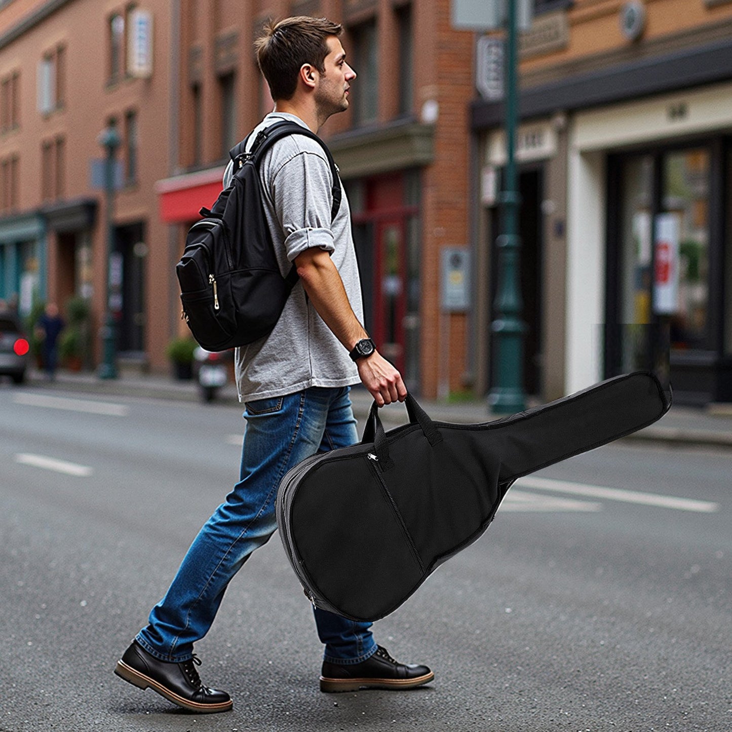 1041,4 mm (41 Zoll) Cutway Akustikgitarre Natur Anfänger-Set mit Gigbag für Erwachsene