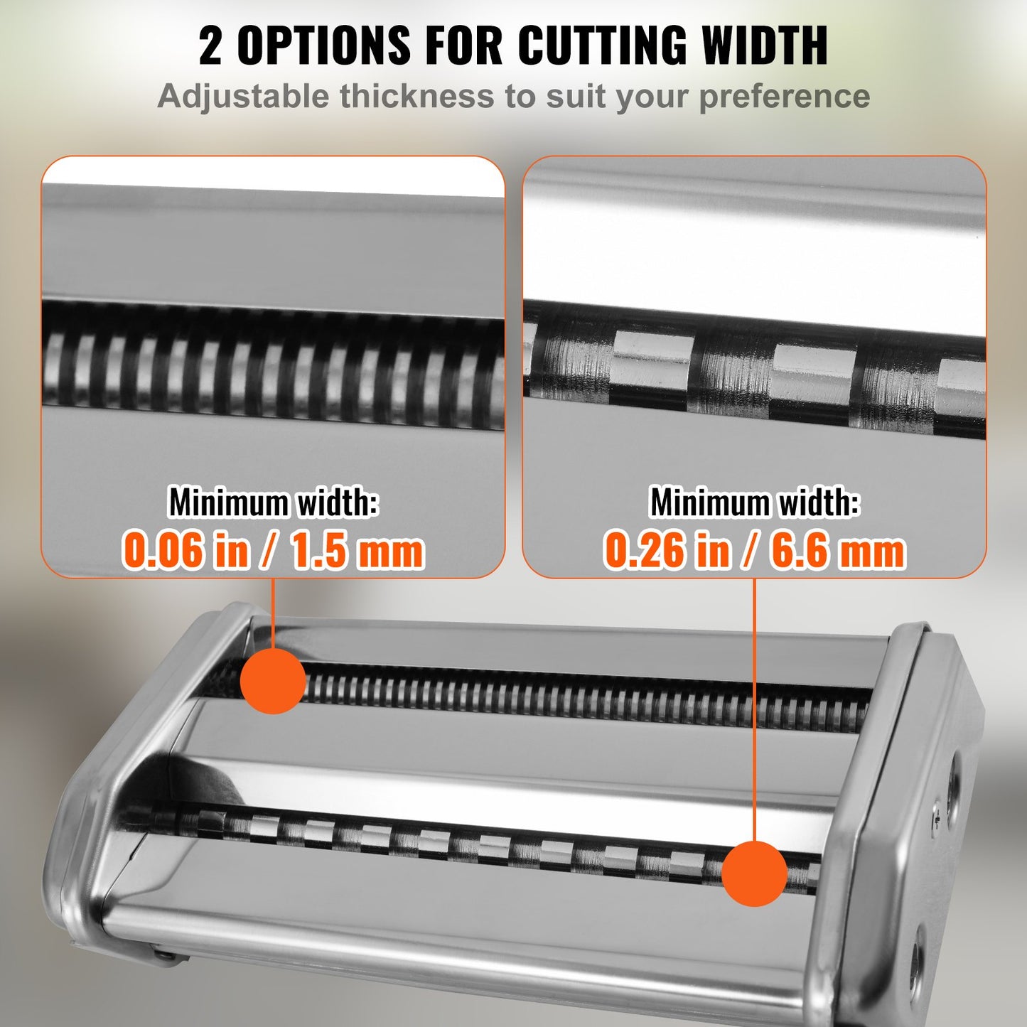 Nudelmaschine mit 9 einstellbaren Dickenstufen, Nudelwalzen und -schneider aus Edelstahl, manueller Handpresse, Küchenwerkzeug-Set zur Nudelherstellung, ideal für Spaghetti und Lasagne