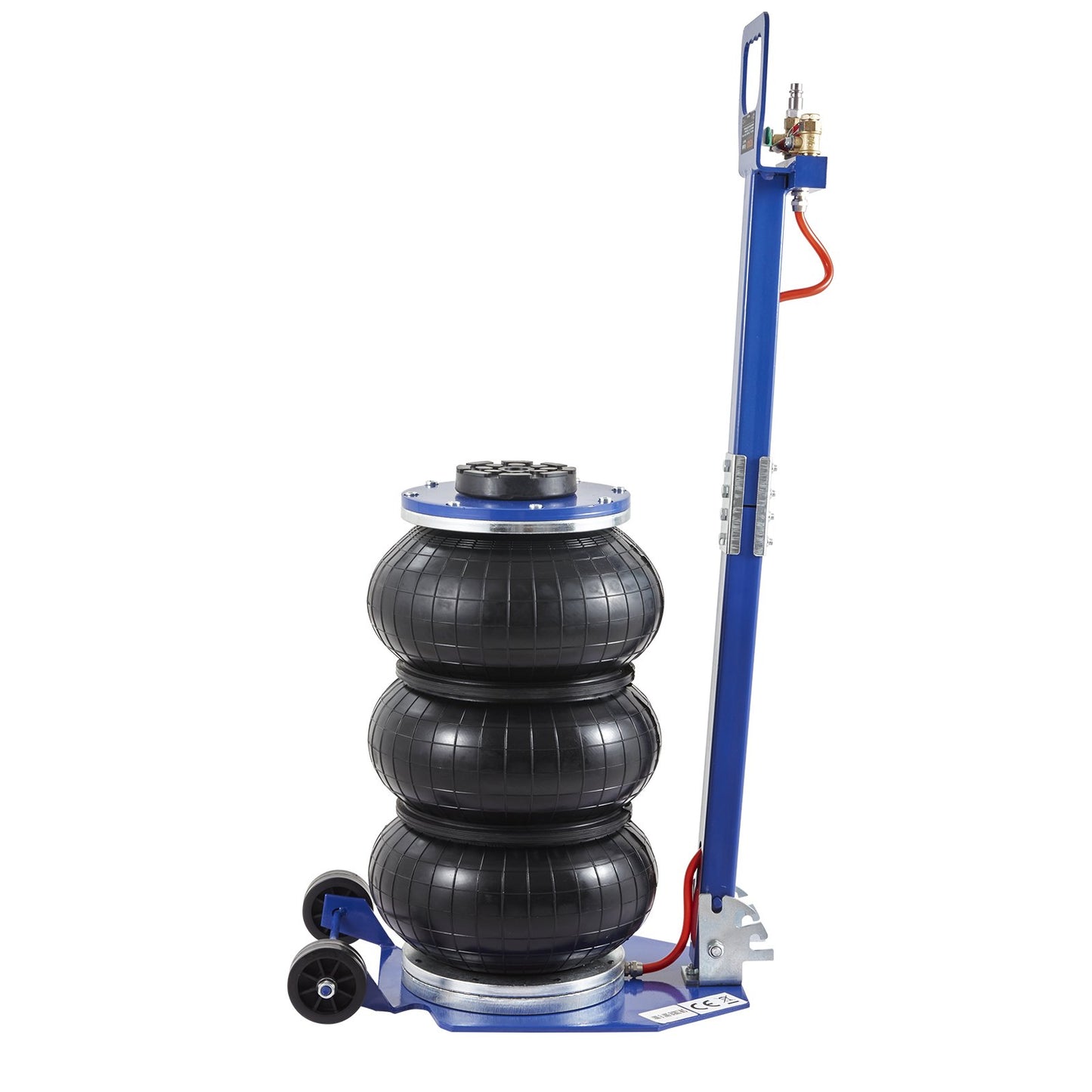 Air Jack, 3 Ton/3000 kg Triple Bag Air Jack, Airbag Jack with Six Steel Pipes, Lift up to 44.9cm, 3-5 s Fast Lifting Pneumatic Jack, with Adjustable Long Handles for Cars, Garages, Repair (Blue)