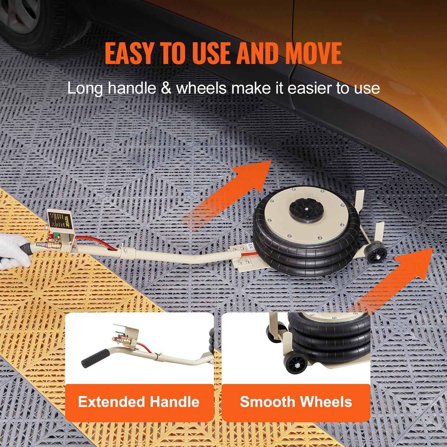 Triple Bag Air Jack 3 Ton/6600 lbs Pneumatic Jack for Car SUV Lifting