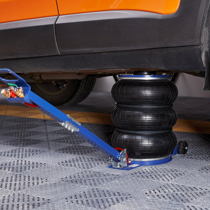 Air Jack, 5 Ton/11000 lbs Triple Bag Air Jack, Airbag Jack with Six Steel Pipes, Lift up to 18.5 inch/470 mm, 3-5 s Fast Lifting Pneumatic Jack, with Adjustable Handle for Car, Garage, Repair