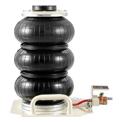 Air Jack, 3 Ton/6600 lbs Triple Bag Air Jack, Air Bag Jack Lift Up to 450 mm, 3-5S Fast Lifting Pneumatic Jack, with Side Handles for Cars, Garages, Repair (White)
