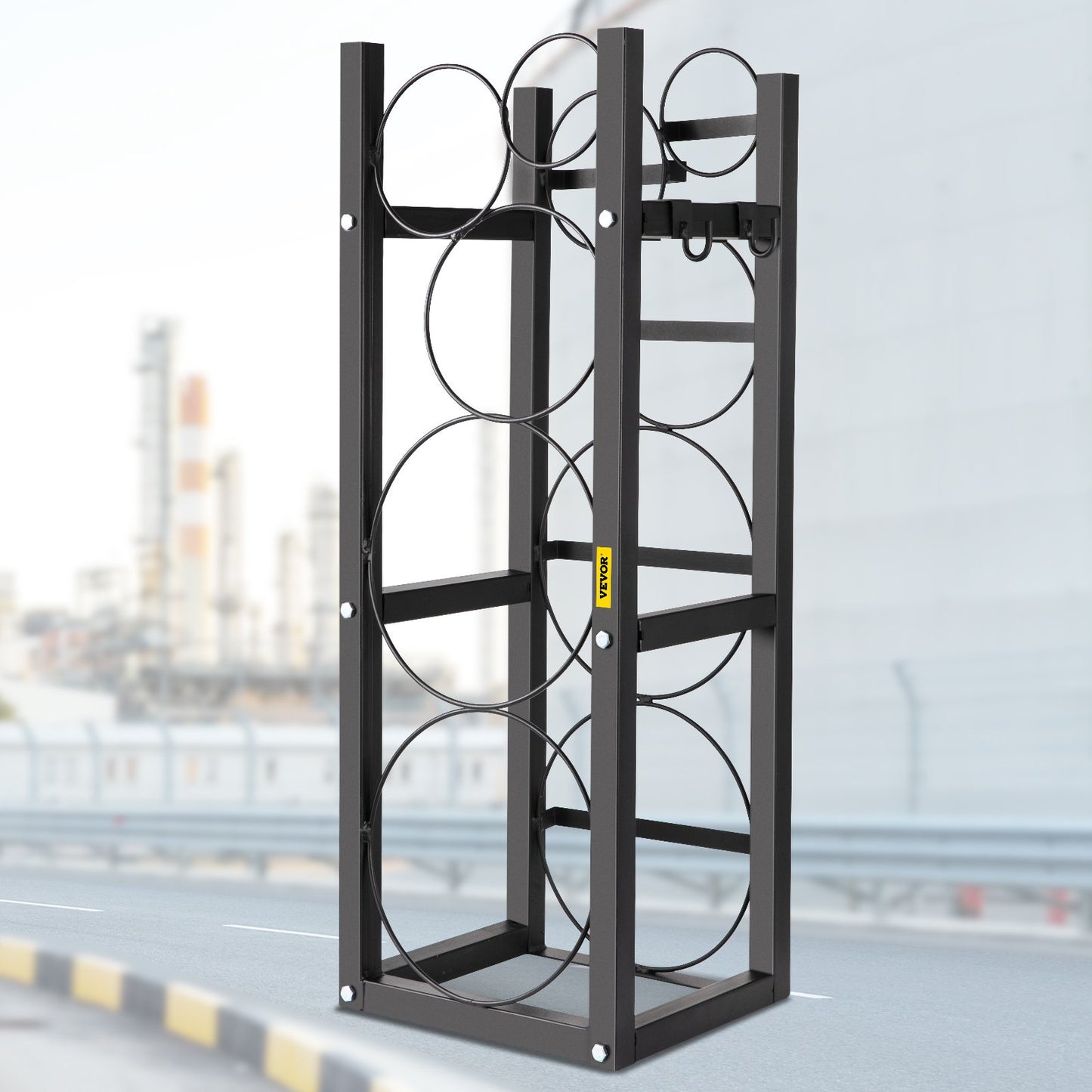 Refrigerant Tank Rack with 2x30lb and Other 3 Saving Space Cylinder Tank Rack 35x13x14-inch Refrigerant Cylinder Rack Gas Cylinder Racks and Holders for Gas Oxygen Nitrogen Storage