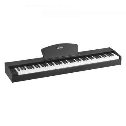 Gewichtetes Digitalpiano, 88 Tasten, vollgewichtet, mit Dual-Keyboard und Lautsprechern, Sustain-Pedal, Aufnahmefunktion, 238 Klangfarben, kabelloser Verbindung, für Anfänger, ohne Ständer