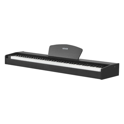 Gewichtetes Digitalpiano, 88 Tasten, vollgewichtet, mit Dual-Keyboard und Lautsprechern, Sustain-Pedal, Aufnahmefunktion, 238 Klangfarben, kabelloser Verbindung, für Anfänger, ohne Ständer