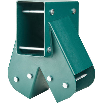 A-Frame Middle Swing Set Brackets, Heavy Duty Carbon Steel Swing Set Hardware with Mounting Hardware, DIY Swing Set Bracket Swing Set Kit for 101.6x101.6mm Legs & 101.6x152.4mm Beam, Green 2Pcs