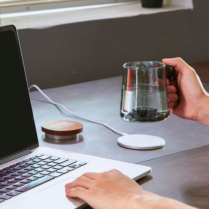 Wasserstoff-Wasserbecher, 400 ml / 14,1 oz Wasserstoffgenerator, tragbares Wasserstoff-Wasserionisationsgerät von SPE Technology mit kabelloser Ladestation, wasserstoffreiche Wasserflasche aus Glas, Gesundheitsbecher