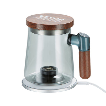 Wasserstoff-Wasserbecher, 400 ml / 14,1 oz Wasserstoffgenerator, tragbares Wasserstoff-Wasserionisationsgerät von SPE Technology mit kabelloser Ladestation, wasserstoffreiche Wasserflasche aus Glas, Gesundheitsbecher