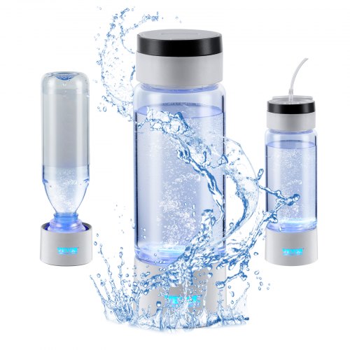 Hydrogen Water Bottle Generator, 380 ml/ 379.9 g Capacity Portable Hydrogen Water Maker, SPE Technology Hydrogen Rich Water Ionizer Machine with Nasal Inhalation Tube and Self-Cleaning