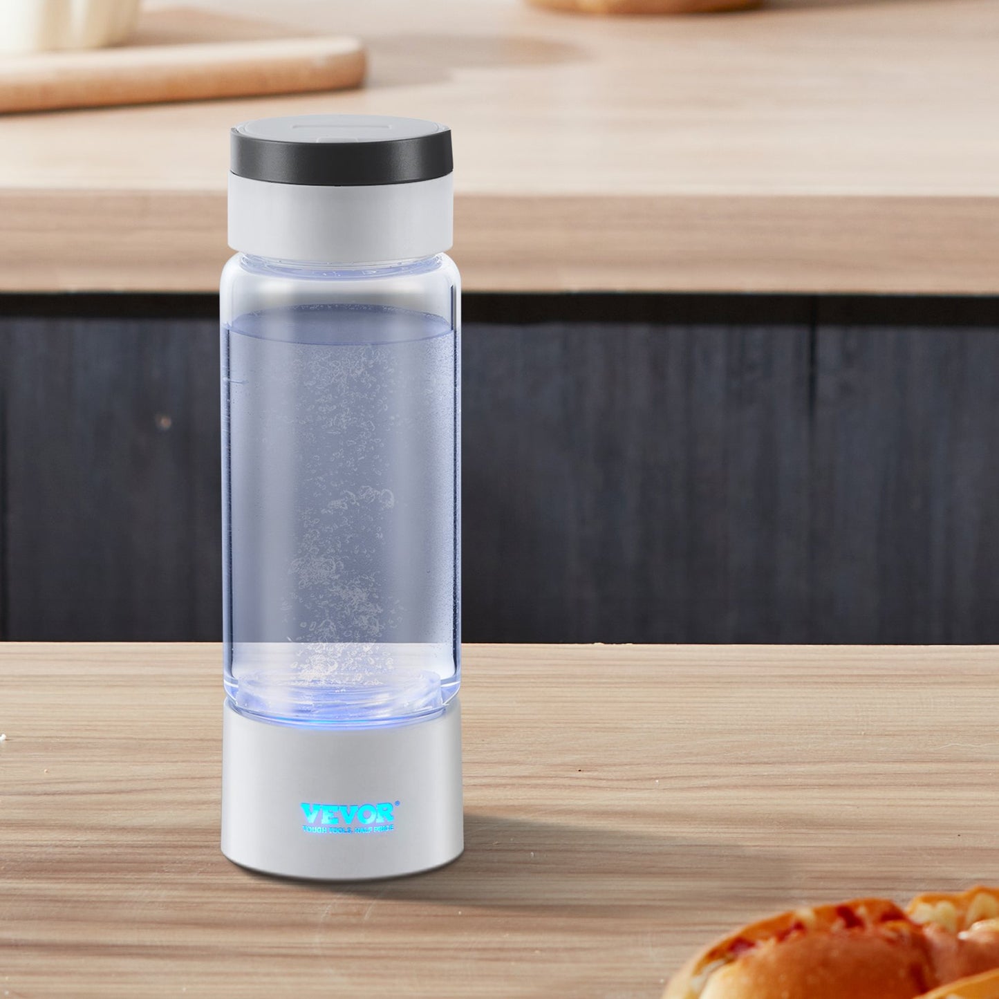 Hydrogen Water Bottle Generator, 380 ml/ 379.9 g Capacity Portable Hydrogen Water Maker, SPE Technology Hydrogen Rich Water Ionizer Machine with Nasal Inhalation Tube and Self-Cleaning