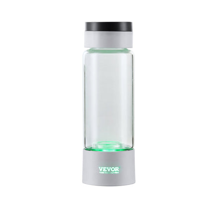 Hydrogen Water Bottle Generator, 380 ml/ 379.9 g Capacity Portable Hydrogen Water Maker, SPE Technology Hydrogen Rich Water Ionizer Machine with Nasal Inhalation Tube and Self-Cleaning