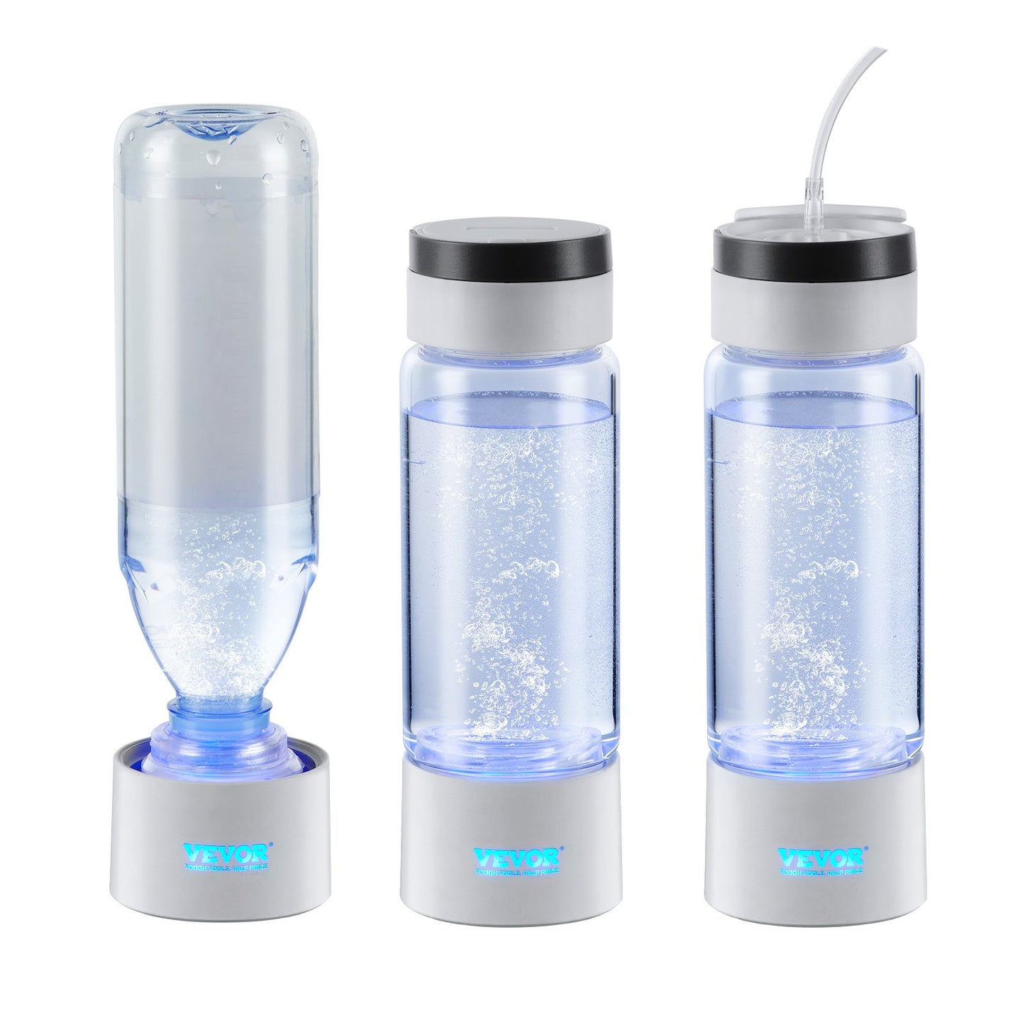 Hydrogen Water Bottle Generator, 380 ml/ 379.9 g Capacity Portable Hydrogen Water Maker, SPE Technology Hydrogen Rich Water Ionizer Machine with Nasal Inhalation Tube and Self-Cleaning