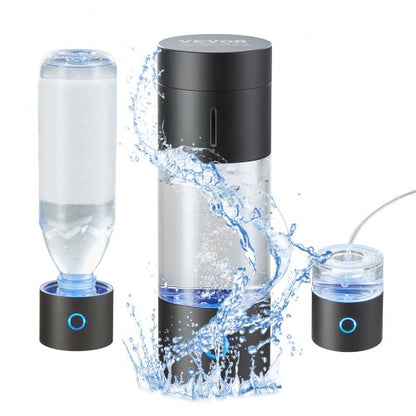 Wasserstoff-Wasserflaschengenerator, 230 ml / 229,6 g Fassungsvermögen, tragbarer Wasserstoff-Wasserstoff-Hersteller, SPE-Technologie, wasserstoffreiches Wasserionisierungsgerät mit Naseninhalationsschlauch und Selbstreinigungsfunktion