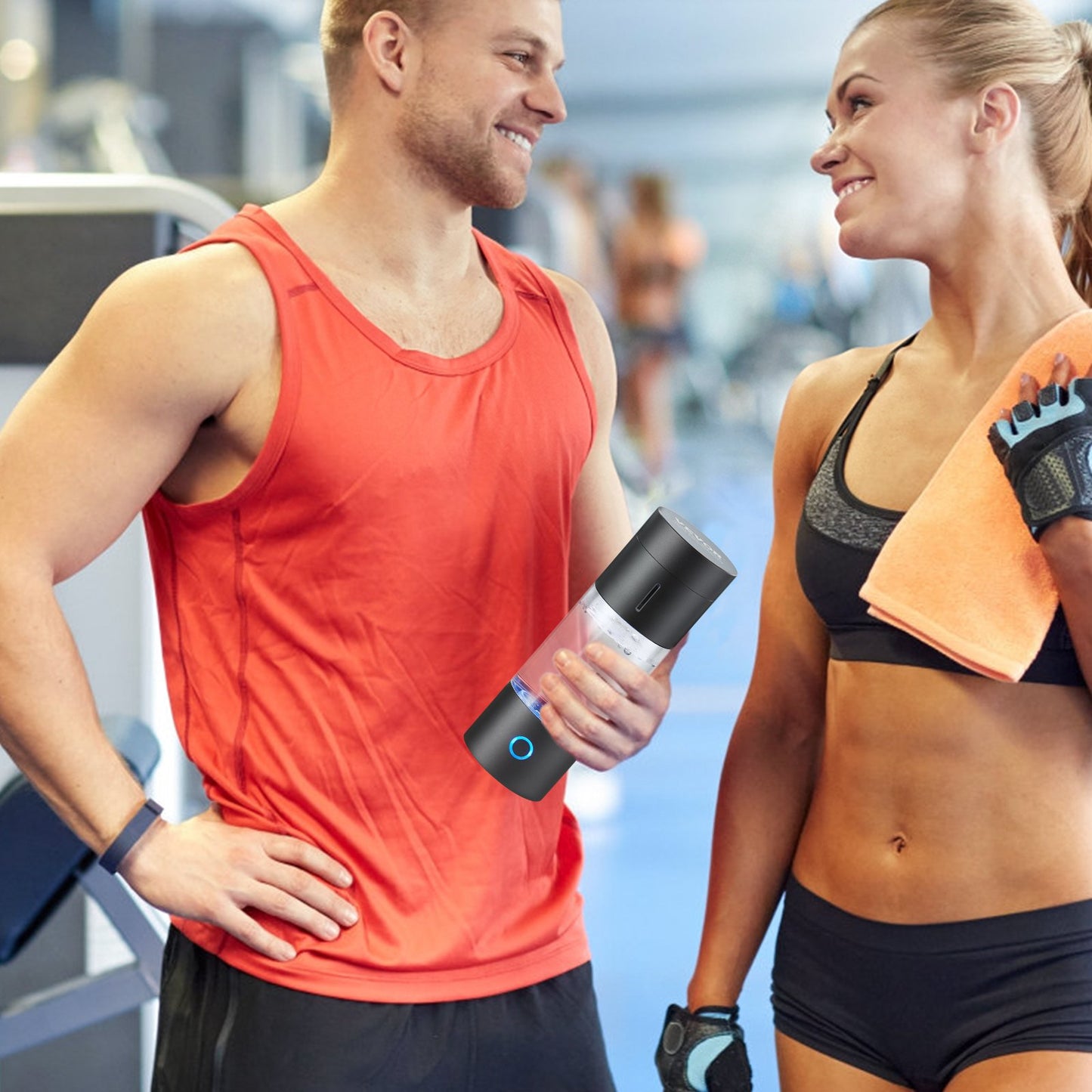 Wasserstoff-Wasserflaschengenerator, 230 ml / 229,6 g Fassungsvermögen, tragbarer Wasserstoff-Wasserstoff-Hersteller, SPE-Technologie, wasserstoffreiches Wasserionisierungsgerät mit Naseninhalationsschlauch und Selbstreinigungsfunktion