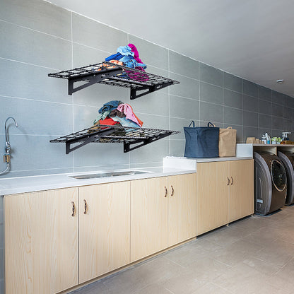 Garage Storage Shelving, 2 Pack, 4 x 1 ft Heavy Duty Garage Shelves Wall Mounted, 400 lbs Load Capacity(Total) Garage Storage Rack Floating Shelves, Suitable for Shop, Shed, Garage Storage