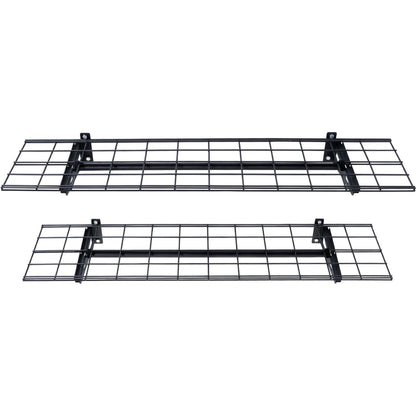 Garage Storage Shelving, 2 Pack, 4 x 1 ft Heavy Duty Garage Shelves Wall Mounted, 400 lbs Load Capacity(Total) Garage Storage Rack Floating Shelves, Suitable for Shop, Shed, Garage Storage