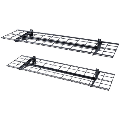 Garage Storage Shelving, 2 Pack, 4 x 1 ft Heavy Duty Garage Shelves Wall Mounted, 400 lbs Load Capacity(Total) Garage Storage Rack Floating Shelves, Suitable for Shop, Shed, Garage Storage