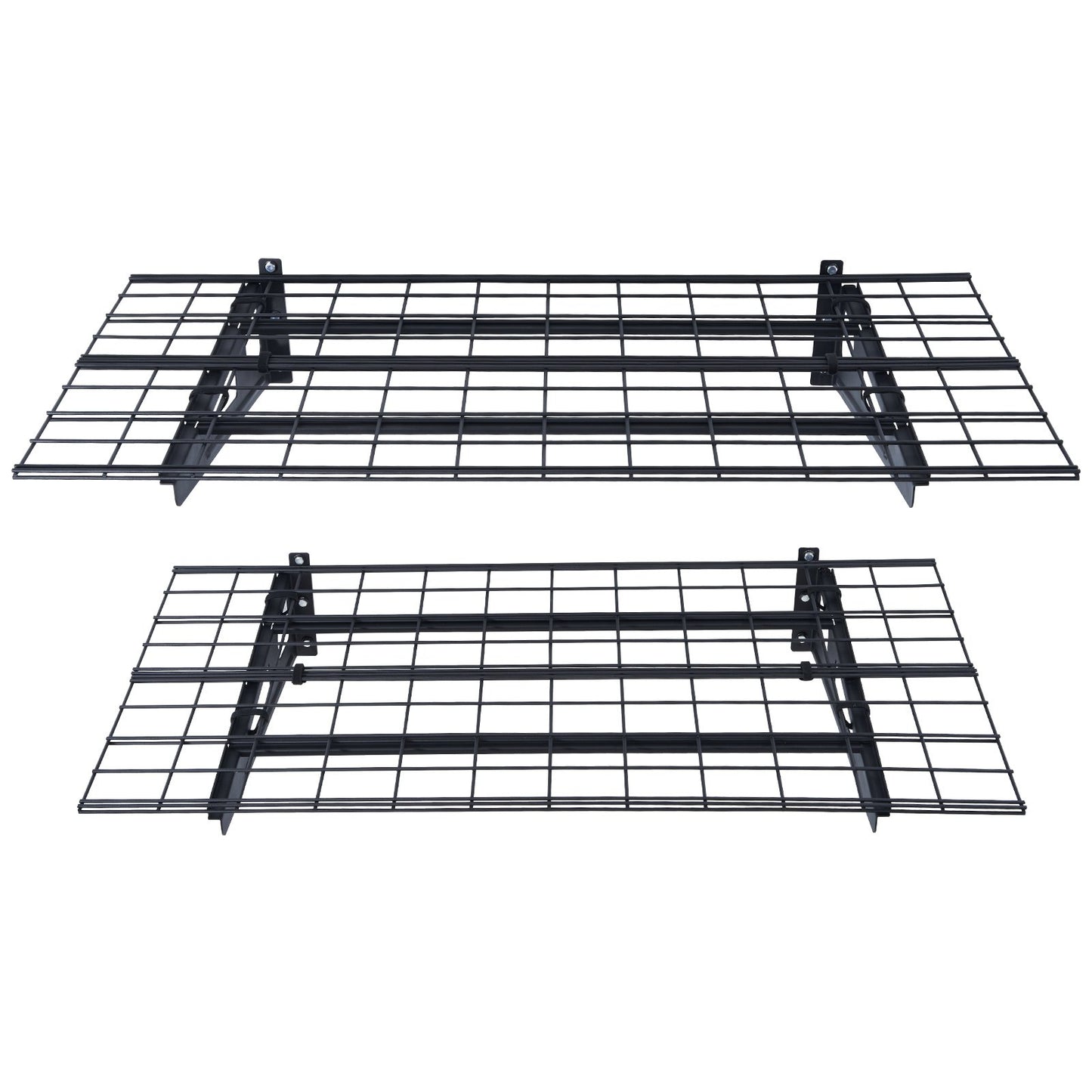 Garage Storage Shelving, 2 Pack, 4 x 2 ft Heavy Duty Garage Shelves Wall Mounted, 500 lbs Load Capacity(Total) Garage Storage Rack Floating Shelves, Suitable for Shop, Shed, Garage Storage