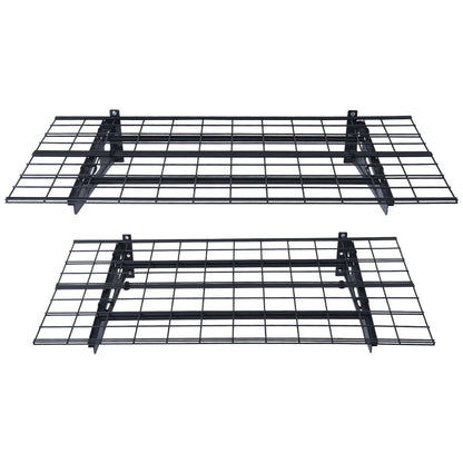 Garage Storage Shelving, 2 Pack, 4 x 2 ft Heavy Duty Garage Shelves Wall Mounted, 500 lbs Load Capacity(Total) Garage Storage Rack Floating Shelves, Suitable for Shop, Shed, Garage Storage