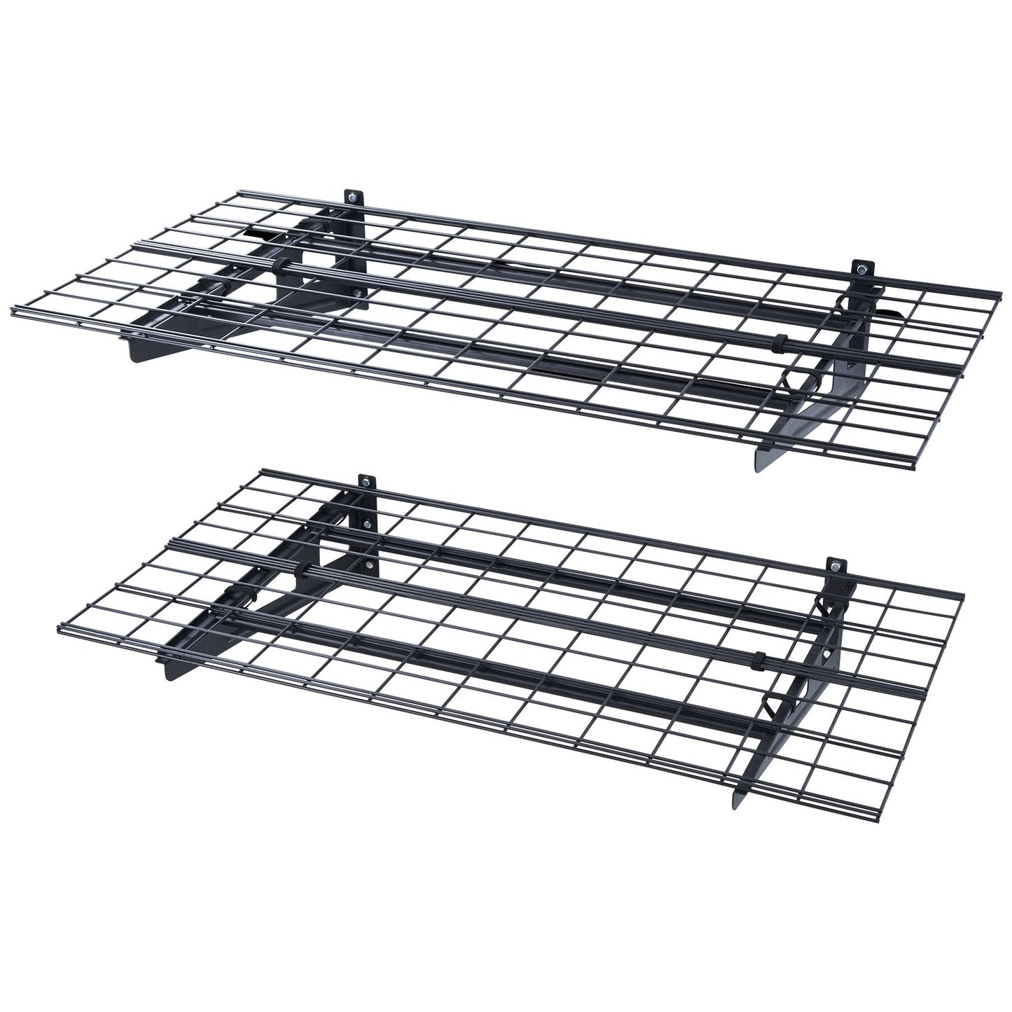 Garage Storage Shelving, 2 Pack, 4 x 2 ft Heavy Duty Garage Shelves Wall Mounted, 500 lbs Load Capacity(Total) Garage Storage Rack Floating Shelves, Suitable for Shop, Shed, Garage Storage