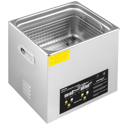 Verbesserter 10-Liter-Ultraschallreiniger (400-W-Heizung, 240-W-Ultraschall) – Professioneller digitaler Labor-Ultraschallreiniger mit Heiztimer zur Reinigung von Teilen und Instrumenten