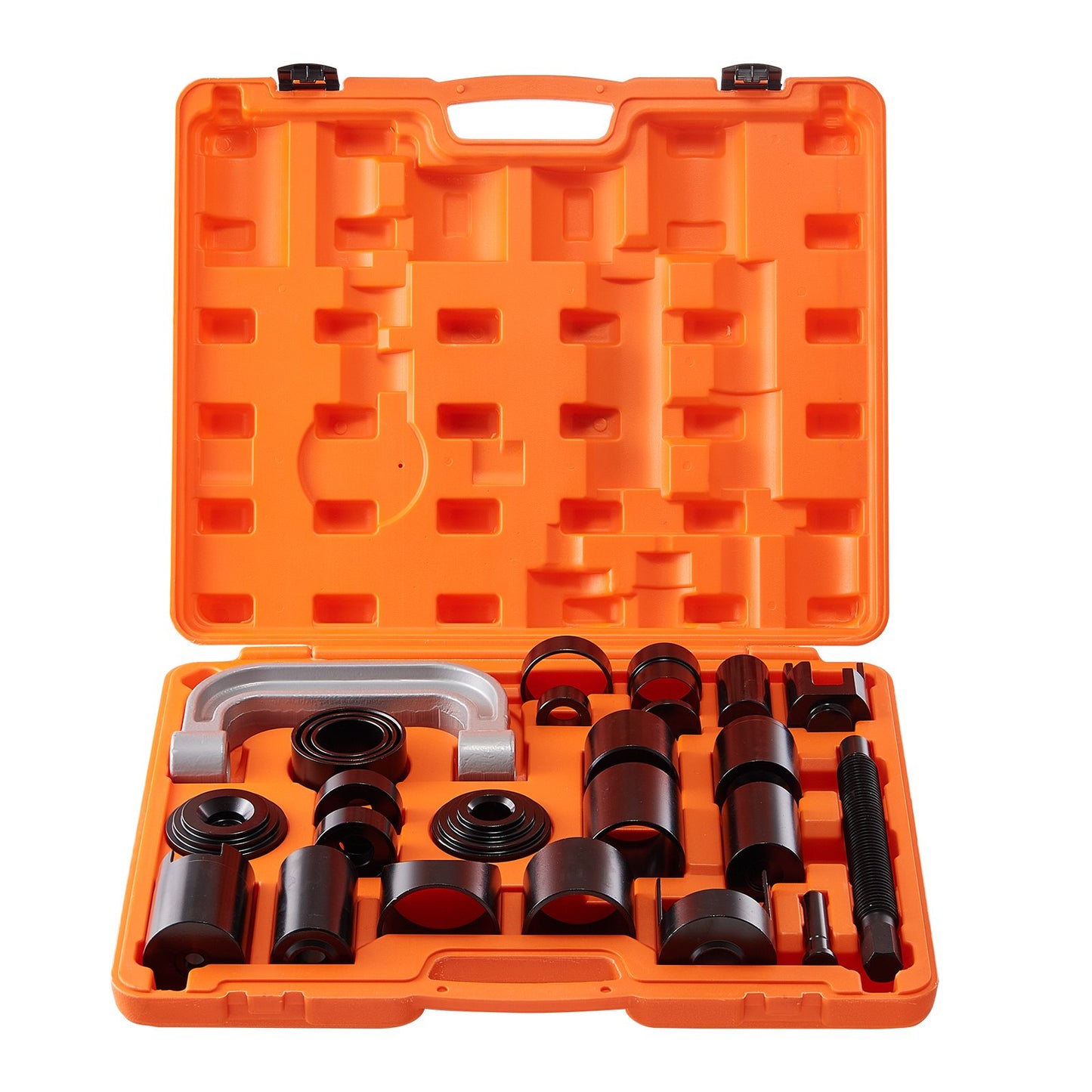 Ball Joint Press Kit, 25 pcsTool Kit, C-press Ball joint Remove and Install Tools, for Most 2WD and 4WD Cars, Heavy Duty Ball Joint Repair Kit for Automotive Repairing