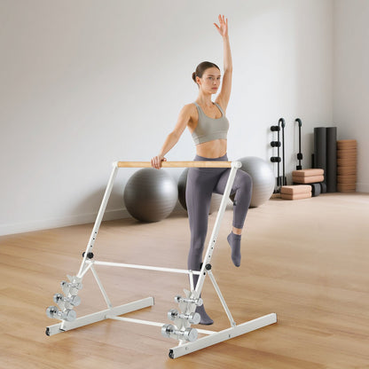 Ballet Barre, Freestanding Portable Barre Bar, Home Fitness Exercise Equipment for Abs, Arms, Strength, and Cardio, Easy to Store Foldable Stretching Dance Bars, 4 Level Height Adjustable