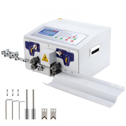 Automatic Wire Stripper Machine 300V, Computerized Wire Stripping and Peeling Machine, Wire Stripping Tool with Straightener and Collection Plate for 0.1-10 Square Milimeters Wires