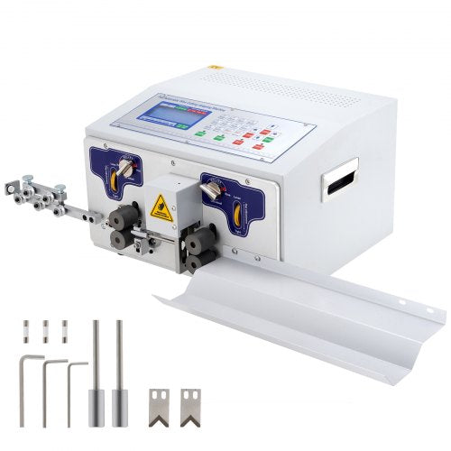 Automatic Wire Stripper Machine 300V, Computerized Wire Stripping and Peeling Machine, Wire Stripping Tool with Straightener and Collection Plate for 0.1-10 Square Milimeters Wires
