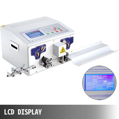 Automatic Wire Stripper Machine 300V, Computerized Wire Stripping and Peeling Machine, Wire Stripping Tool with Straightener and Collection Plate for 0.1-10 Square Milimeters Wires