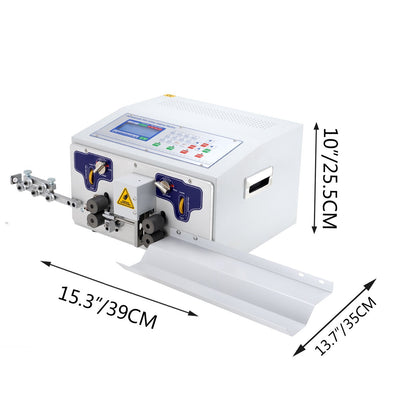 Automatic Wire Stripper Machine 300V, Computerized Wire Stripping and Peeling Machine, Wire Stripping Tool with Straightener and Collection Plate for 0.1-10 Square Milimeters Wires