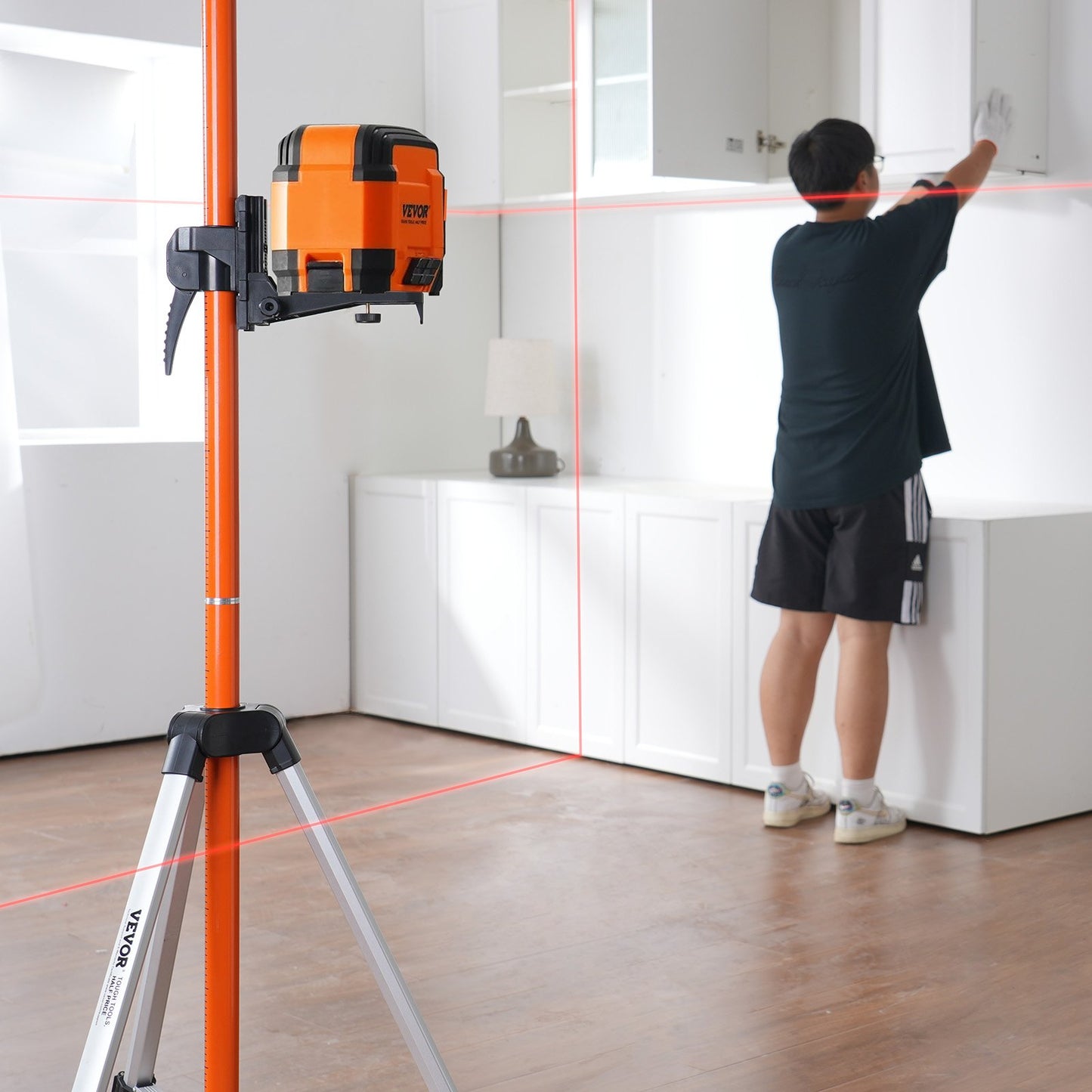 Laser Level Tripod 10.2 cm-20 & 20.3 cm-11 Thread 1040-3400 mm Height Adjust