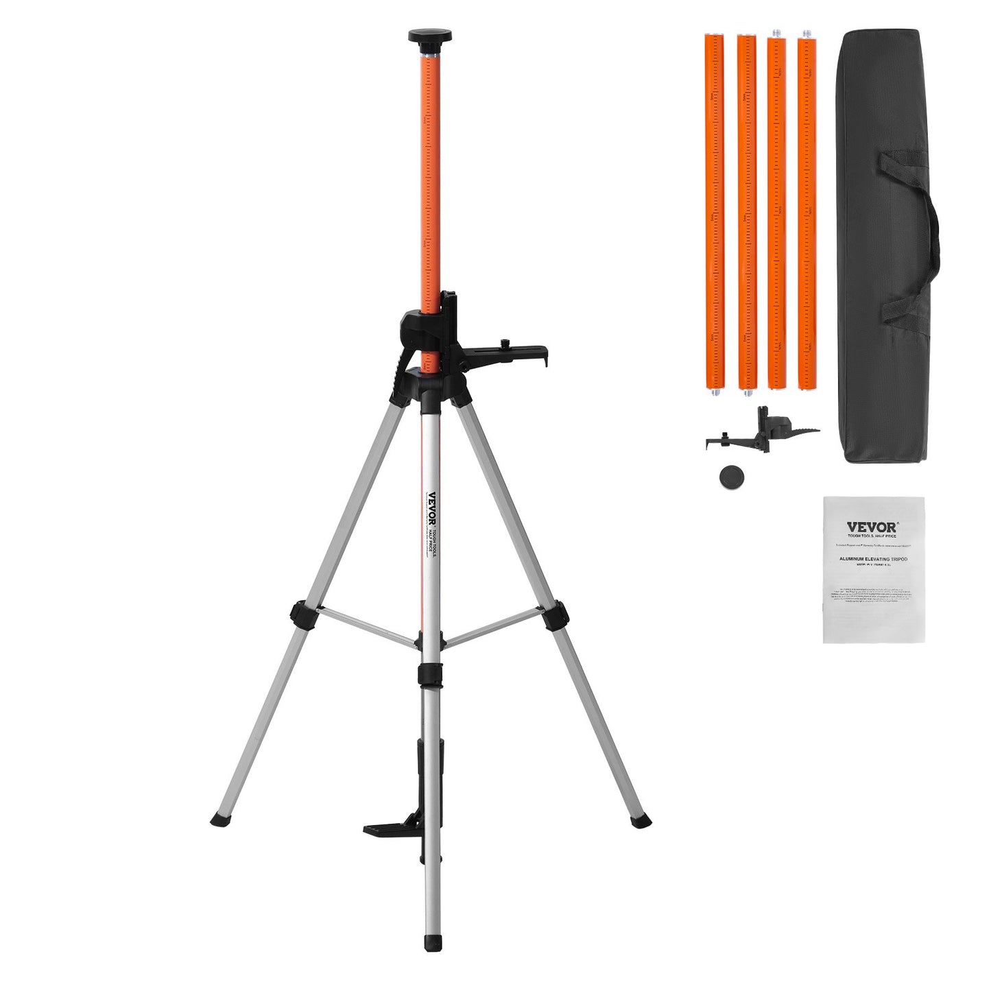 Laser Level Tripod 10.2 cm-20 & 20.3 cm-11 Thread 1040-3400 mm Height Adjust